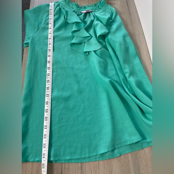 Lilly Pulitzer | Green Ruffled Collar Lightweight Blouse XS - Picture 5 of 7
